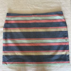 GAP‎ multi stripe mini skirt shimmer size 4